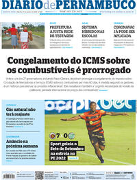 Capa do jornal Diario de Pernambuco 27/01/2022