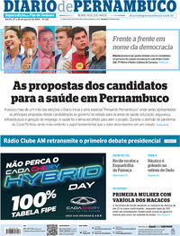 Capa do jornal Diario de Pernambuco 27/08/2022