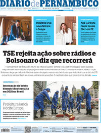 Capa do jornal Diario de Pernambuco 27/10/2022