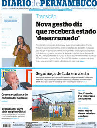 Capa do jornal Diario de Pernambuco 27/12/2022