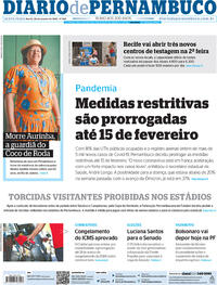 Capa do jornal Diario de Pernambuco 28/01/2022