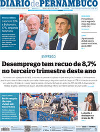 Capa do jornal Diario de Pernambuco 28/10/2022