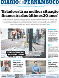 Capa do jornal Diario de Pernambuco 28/12/2022