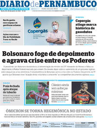 Capa do jornal Diario de Pernambuco 29/01/2022