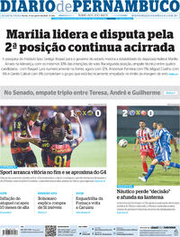Capa do jornal Diario de Pernambuco 31/08/2022