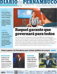 Capa do jornal Diario de Pernambuco 31/12/2022