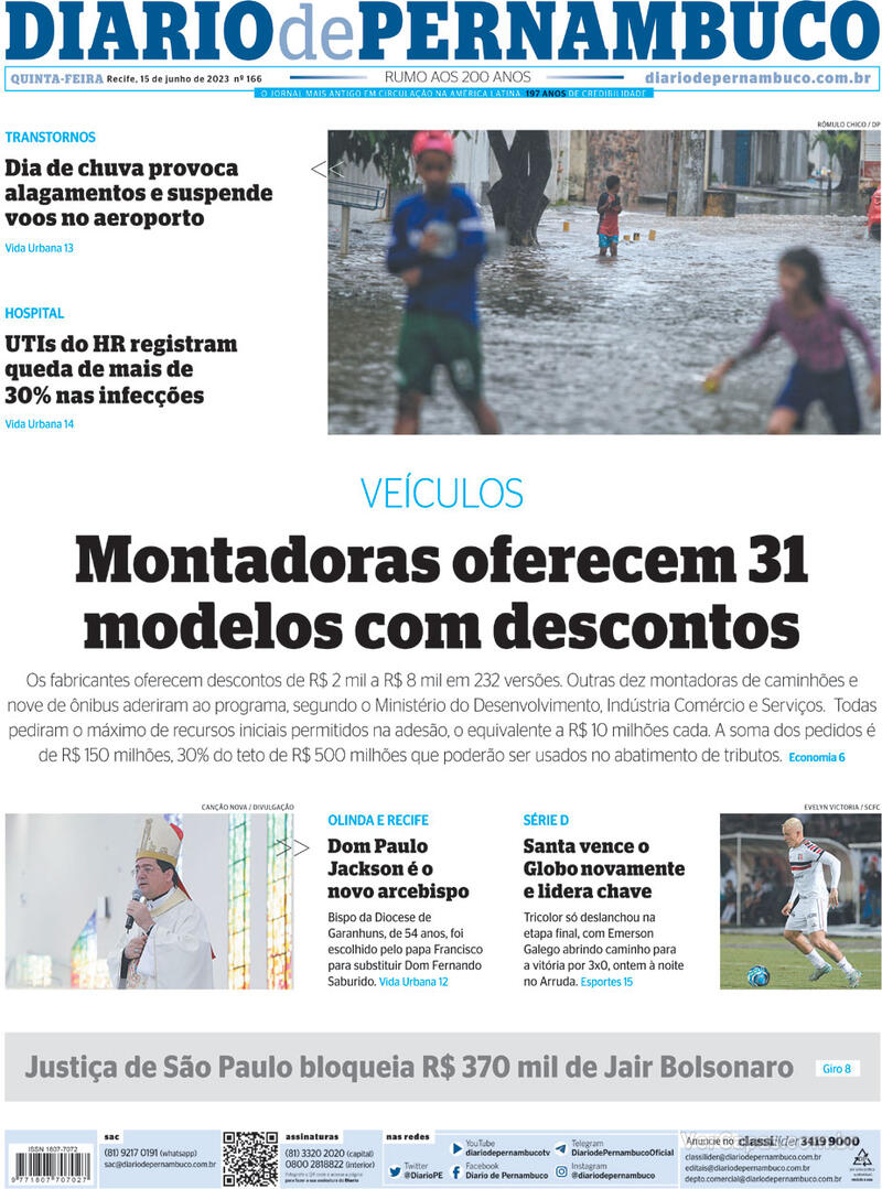 Capa Diario De Pernambuco Sexta 8 De Maio De 2020 