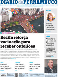 Capa do jornal Diario de Pernambuco 01/02/2023