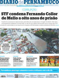 Capa do jornal Diario de Pernambuco 01/06/2023