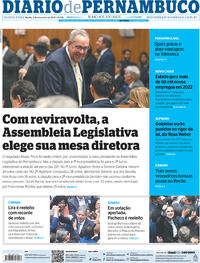 Capa do jornal Diario de Pernambuco 02/02/2023