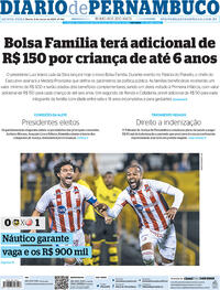 Capa do jornal Diario de Pernambuco 02/03/2023