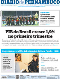 Capa do jornal Diario de Pernambuco 02/06/2023
