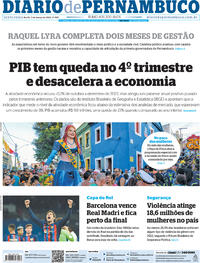 Capa do jornal Diario de Pernambuco 03/03/2023