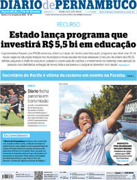 Capa do jornal Diario de Pernambuco 03/06/2023