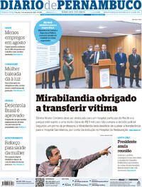Capa do jornal Diario de Pernambuco 03/10/2023
