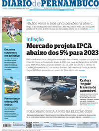 Capa do jornal Diario de Pernambuco 04/07/2023