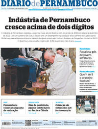 Capa do jornal Diario de Pernambuco 07/04/2023