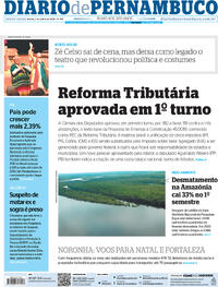 Capa do jornal Diario de Pernambuco 07/07/2023