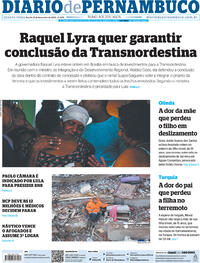 Capa do jornal Diario de Pernambuco 08/02/2023