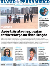 Capa do jornal Diario de Pernambuco 08/03/2023
