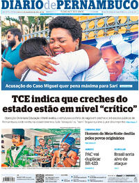 Capa do jornal Diario de Pernambuco 09/11/2023