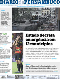 Capa do jornal Diario de Pernambuco 10/07/2023