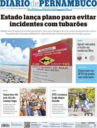 Capa do jornal Diario de Pernambuco 10/11/2023