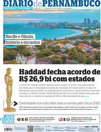Capa do jornal Diario de Pernambuco 11/03/2023