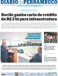 Capa do jornal Diario de Pernambuco 11/04/2023