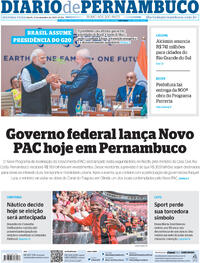 Capa do jornal Diario de Pernambuco 11/09/2023