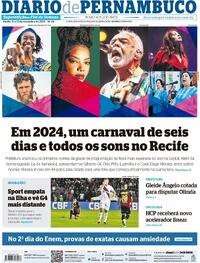 Capa do jornal Diario de Pernambuco 11/11/2023