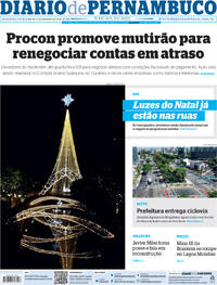 Capa do jornal Diario de Pernambuco 11/12/2023