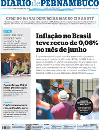 Capa do jornal Diario de Pernambuco 12/07/2023