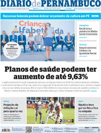 Capa do jornal Diario de Pernambuco 13/06/2023