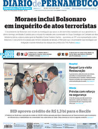Capa do jornal Diario de Pernambuco 14/01/2023