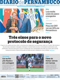 Capa do jornal Diario de Pernambuco 14/04/2023