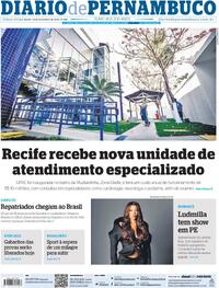 Capa do jornal Diario de Pernambuco 14/11/2023
