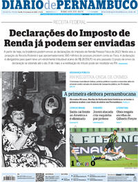 Capa do jornal Diario de Pernambuco 15/03/2023