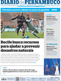 Capa do jornal Diario de Pernambuco 15/05/2023