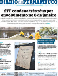 Capa do jornal Diario de Pernambuco 15/09/2023