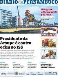 Capa do jornal Diario de Pernambuco 16/02/2023