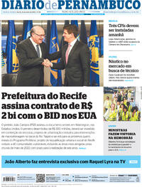 Capa do jornal Diario de Pernambuco 16/05/2023