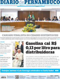 Capa do jornal Diario de Pernambuco 16/06/2023