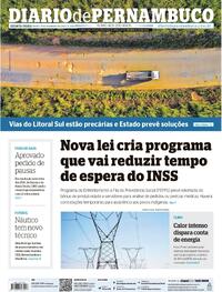 Capa do jornal Diario de Pernambuco 16/11/2023