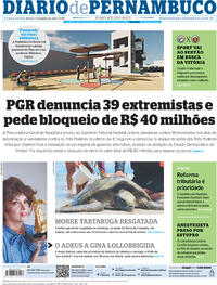 Capa do jornal Diario de Pernambuco 17/01/2023