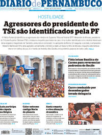 Capa do jornal Diario de Pernambuco 17/07/2023
