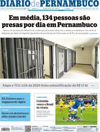 Capa do jornal Diario de Pernambuco 17/11/2023