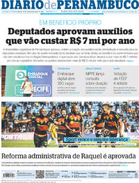 Capa do jornal Diario de Pernambuco 18/01/2023