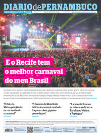 Capa do jornal Diario de Pernambuco 18/02/2023