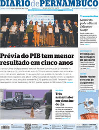 Capa do jornal Diario de Pernambuco 18/07/2023